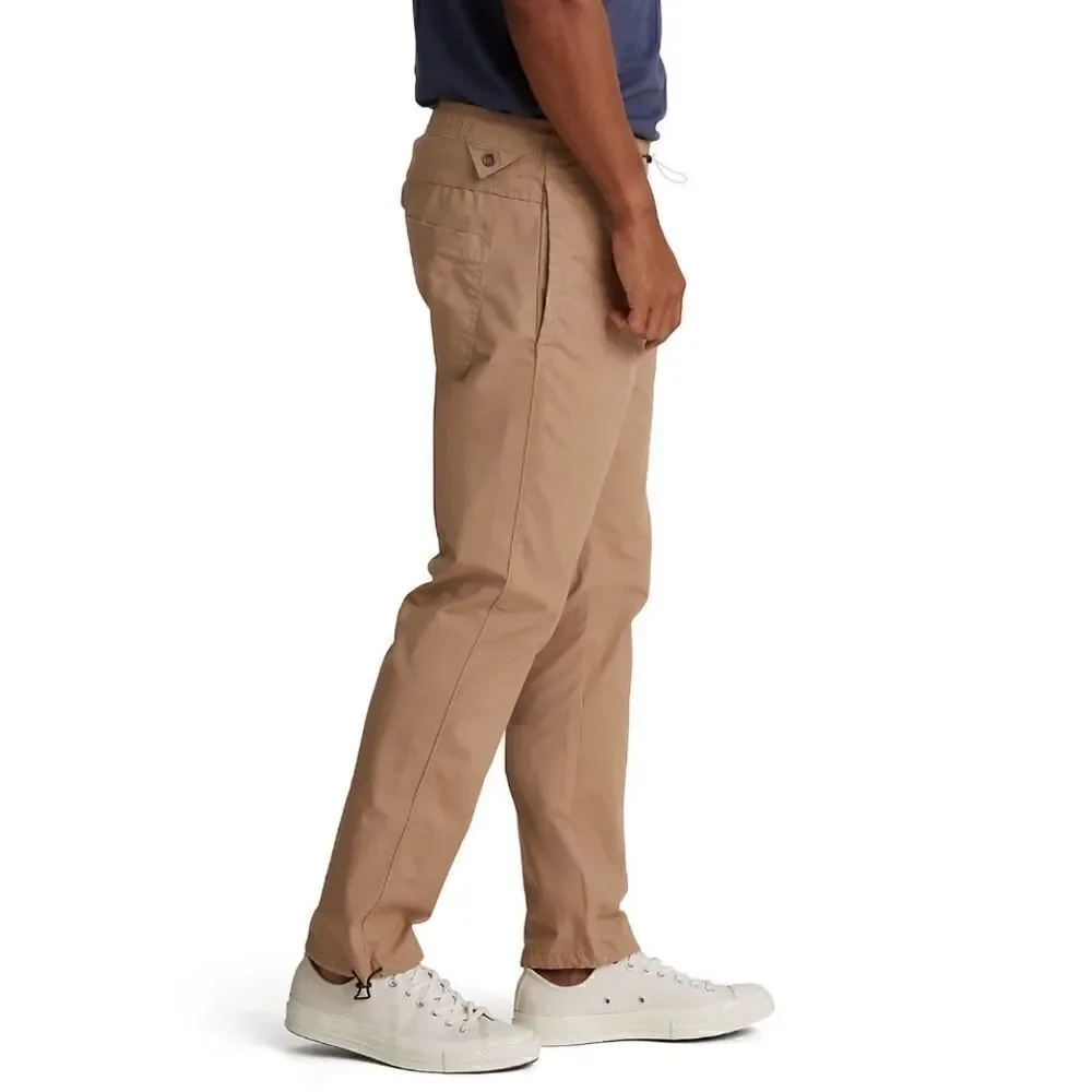 Levi's Tech Joggers Pants Slim Fit Tapered Leg Adjustable Cuffs Pocket Tan Brown